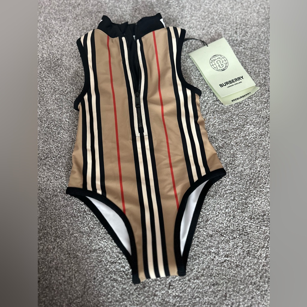 Iconic Kids Burberry One Pice Swimsuit.